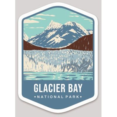 Glacier Bay National Park Die Cut Sticker Large – Emblem Collection 2