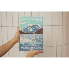 Glacier Bay National Park Poster – Glacier Wall & Snowy Peak – Ranger Header