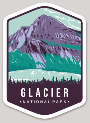 Glacier National Park Die Cut Sticker Large