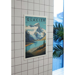 Glacier National Park Poster – Alpine Lake & Jagged Peaks