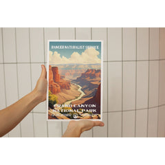 Grand Canyon National Park Poster – Golden Canyon & Winding River – Ranger Header
