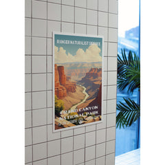 Grand Canyon National Park Poster – Golden Canyon & Winding River – Ranger Header