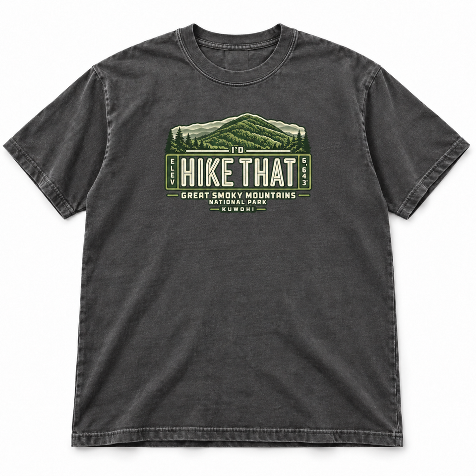 Great Smoky Mountains National Park – Kuwohi I’d Hike That Garment-Dyed T-Shirt – Pepper