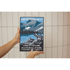Great Basin National Park Poster – Blue Lake & Rocky Overlook – Ranger Header