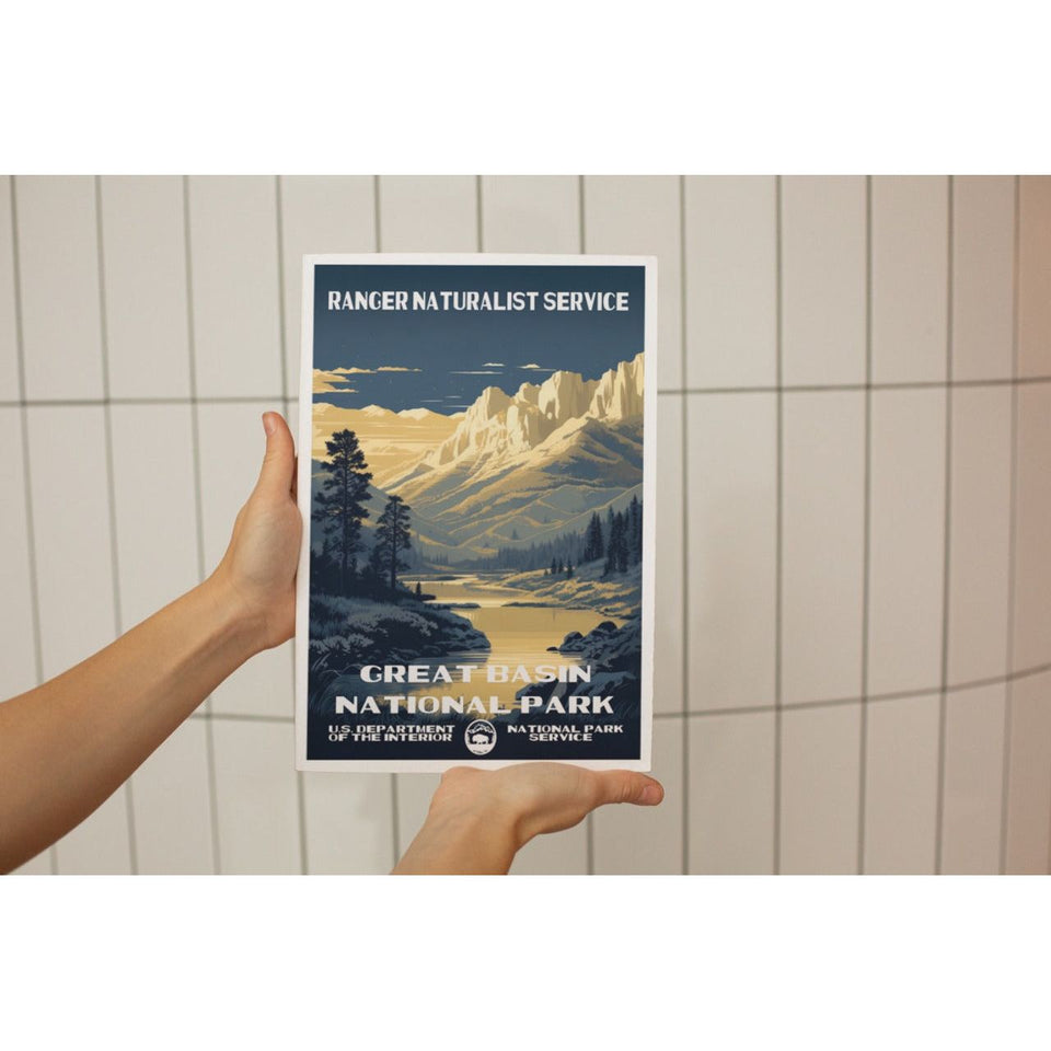 Great Basin National Park Poster – White Mountains & Pine Valley – Ranger Header