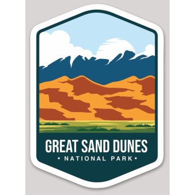 Great Sand Dunes National Park Die Cut Sticker Large – Emblem Collection 1