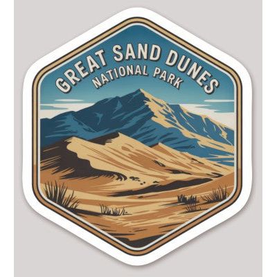 Great Sand Dunes National Park Die Cut Sticker – Badge