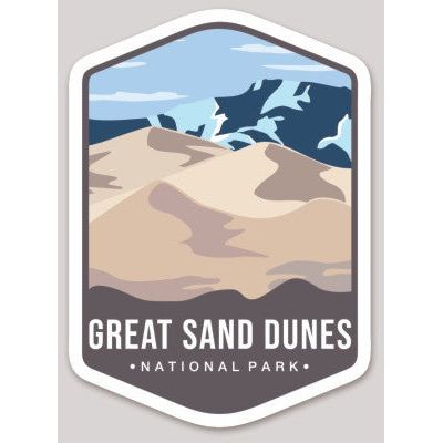 Great Sand Dunes National Park Die Cut Sticker Large – Emblem Collection 2