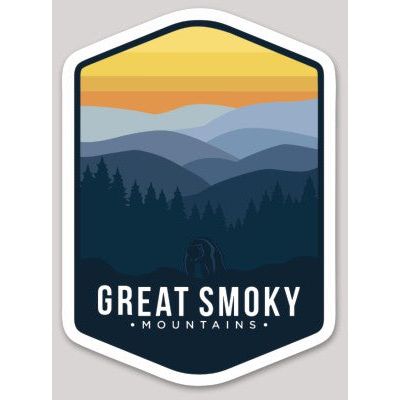 Great Smoky Mountains National Park Die Cut Sticker Large – Emblem Collection 1