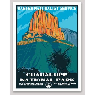 Guadalupe Mountains National Park WPA Sticker Large