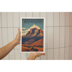 Guadalupe Mountains National Park Poster – Red Mesa & Desert Grasses