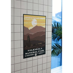Haleakala National Park Poster – Crater Layers & Golden Clouds – Ranger Header