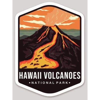 Hawaii Volcanoes National Park Die Cut Sticker Large – Emblem Collection 2