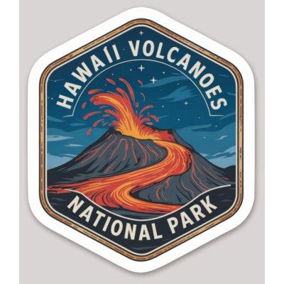 Hawaii Volcanoes National Park Die Cut Sticker – Badge