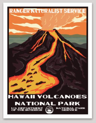 Hawaii Volcanoes National Park WPA Sticker Large