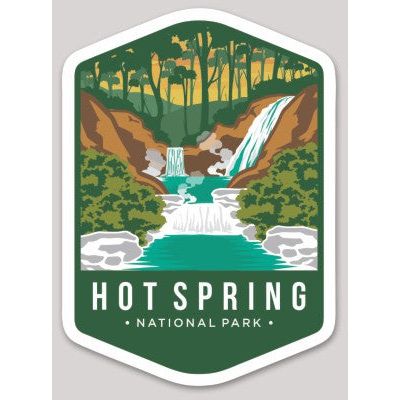 Hot Springs National Park Die Cut Sticker Large – Emblem Collection 1