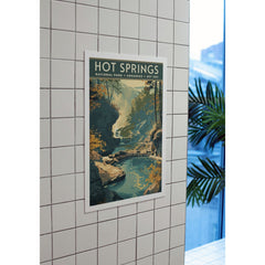 Hot Springs National Park Poster – Woodland Creek & Golden Light