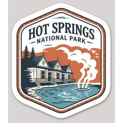 Hot Springs National Park Die Cut Sticker – Badge