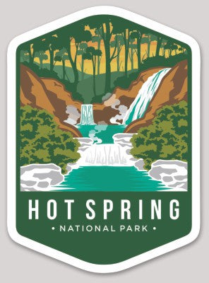 Hot Springs National Park Die Cut Sticker Large