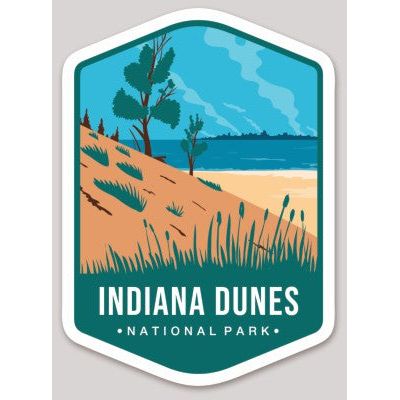 Indiana Dunes National Park Die Cut Sticker Large – Emblem Collection 2