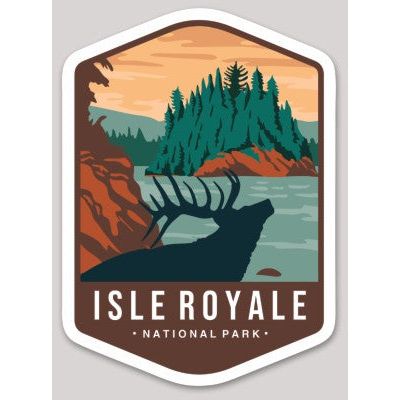 Isle Royale National Park Die Cut Sticker Large – Emblem Collection 1