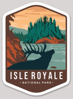 Isle Royale National Park Die Cut Sticker Large