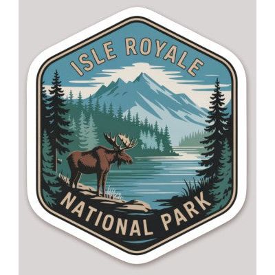 Isle Royale National Park Die Cut Sticker – Badge