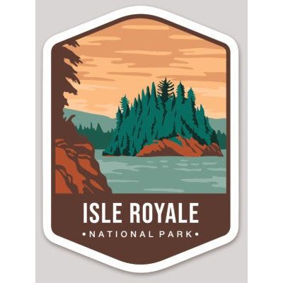Isle Royale National Park Die Cut Sticker Large – Emblem Collection 2