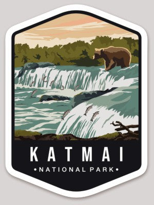 Katmai National Park Die Cut Sticker Large