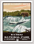 Katmai National Park WPA Sticker Large