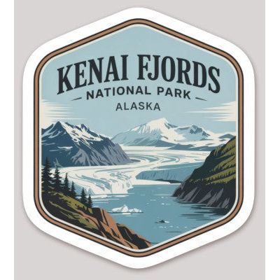 Kenai Fjords National Park Die Cut Sticker – Badge