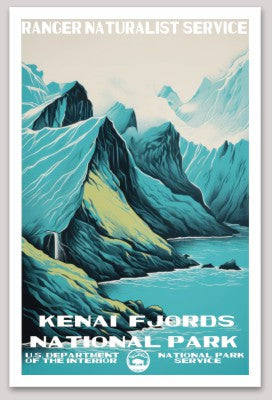 Kenai Fjords National Park WPA Sticker Large