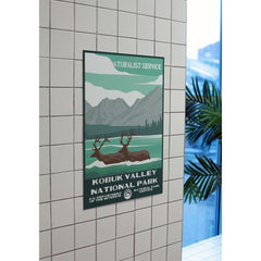 Kobuk Valley National Park Poster – Caribou & Arctic Lake – Ranger Header