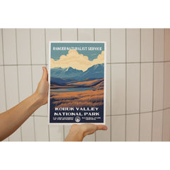 Kobuk Valley National Park Poster – Golden Grassland & Blue Mountains – Ranger Header