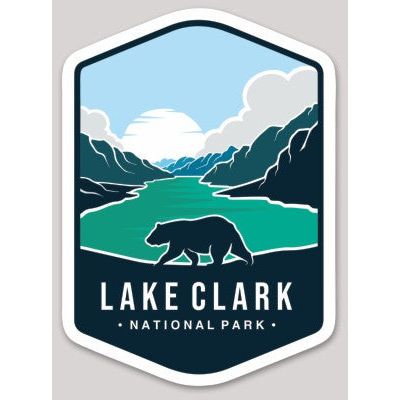 Lake Clark National Park Die Cut Sticker Large – Emblem Collection 1