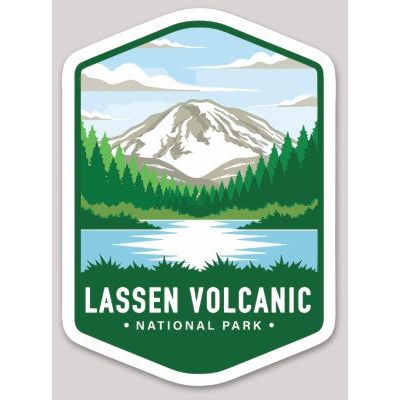 Lassen Volcanic National Park Die Cut Sticker Large – Emblem Collection 1