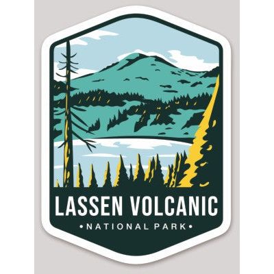 Lassen Volcanic National Park Die Cut Sticker Large – Emblem Collection 2