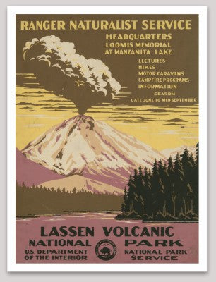 Lassen Volcanic National Park WPA Sticker Large