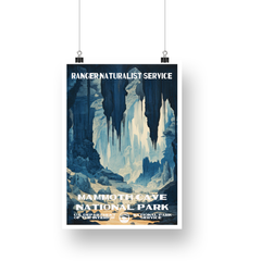 Mammoth Cave National Park Poster – Blue Cave & Hanging Columns – Ranger Header