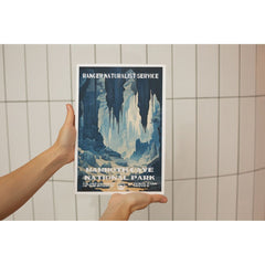Mammoth Cave National Park Poster – Blue Cave & Hanging Columns – Ranger Header