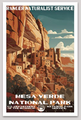 Mesa Verde National Park WPA Sticker Large