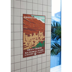 Mesa Verde National Park Poster – Cliff Dwellings & Red Canyon Wall – Ranger Header