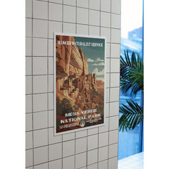 Mesa Verde National Park Poster – Cliffside Village & Golden Canyon – Ranger Header