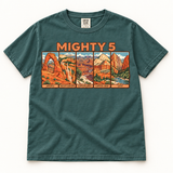 Utah Mighty 5 T-Shirt — Comfort Colors 1717 in Blue Spruce