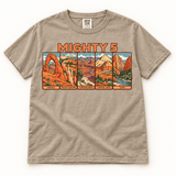 Utah Mighty 5 T-Shirt — Comfort Colors 1717 in Sandstone