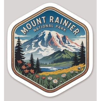 Mount Rainier National Park Die Cut Sticker – Badge