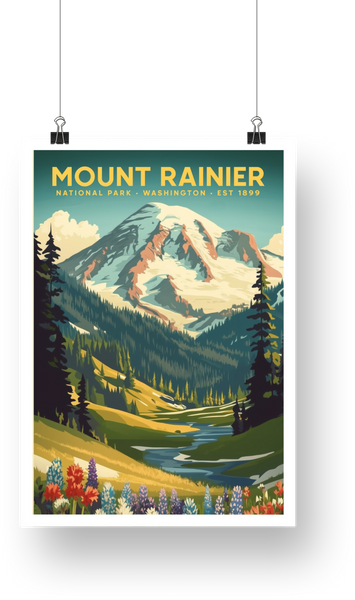 Mount Rainier National Park Poster