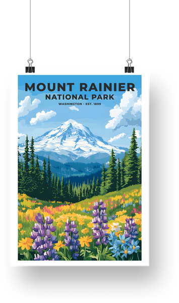 Mount Rainier National Park Poster