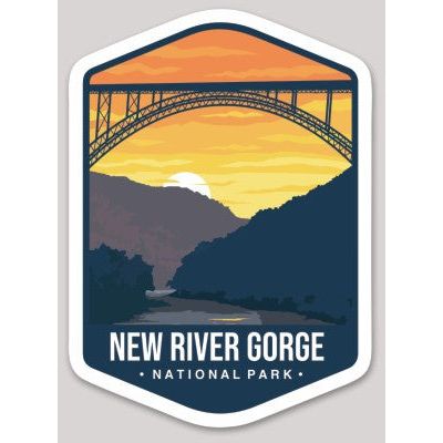 New River Gorge National Park Die Cut Sticker Large – Emblem Collection 1