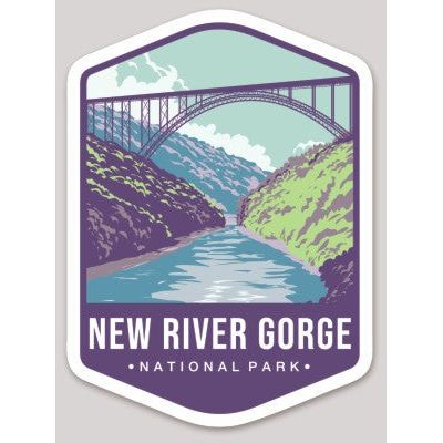 New River Gorge National Park Die Cut Sticker Large – Emblem Collection 2